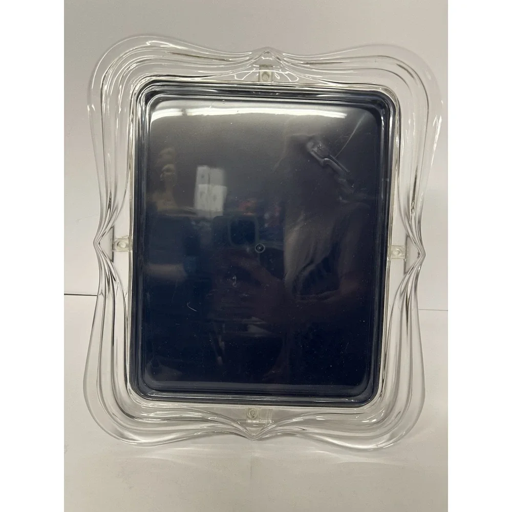 Mikasa Amore 8X10 Scalloped Glass Picture Frame Wedding Photo Vtg